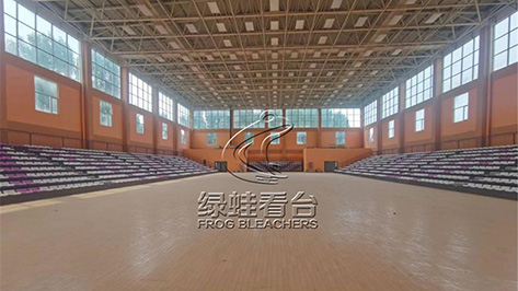 河北美術(shù)學(xué)院體育館電動(dòng)伸縮看臺項(xiàng)目案例